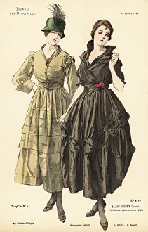 Two fashionable women on a summer stroll, WWI