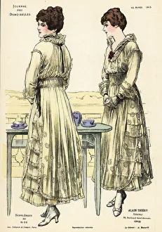 Fashion Plate Prints: Two fashionable women at a tea party, WWI