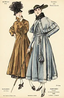 Fashion Plate Prints: Two fashionable women on a winter stroll, WWI