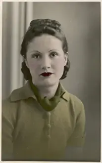 Lip Stick Prints: Fashionable young lady of the 1930s
