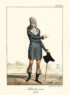 Domenico Cuciniello Prints: Fashionable young man or Incroyable, Directoire era, 1796