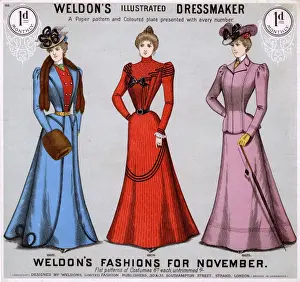 Result Prints: Fashions for the 1890s - the end result of flat patterns