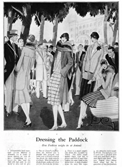 Patou Collection: Fashions in the Auteuil paddock, Paris, 1927