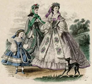 Headdresses Collection: Fashions for September 1862
