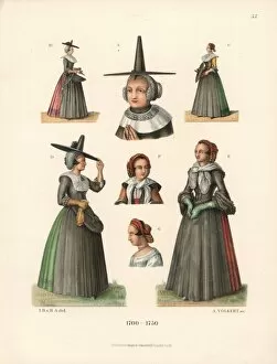 Burgher Collection: Fashions of the wives of burghers from the