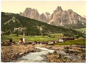 Rosengarten Prints: Fassathal (i. e. Fassatal), St. Nicolo and Rosengarten, Tyro