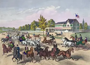 Harlem Prints: Fast horses, of N. Y. scene, Harlem Lane N. Y