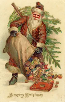 <b class=qtipBold><figcaption>Father Christmas</figcaption></b><br>Father Christmas empties his sack<br><em>© Mary Evans Picture Library</em> Father Christmas