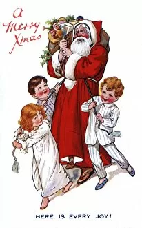 Images Dated 19th October 2016: Father Christmas with children