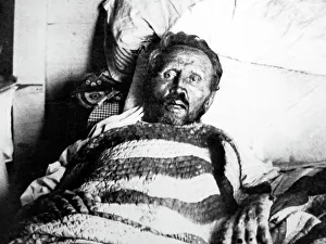 Hawaii Prints: Father Damien on his death bed in 1889