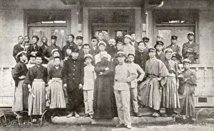 Converting Prints: Father Ferrand and his students - Catholic Hostel, Tokyo