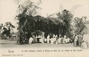 Images Dated 2nd September 2019: Father Lemegour conducts Mass - Belgian Congo, Africa