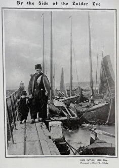 Dyke Collection: Father and son, Zuiderzee, Netherlands