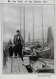 Dyke Prints: Father and son, Zuiderzee, Netherlands