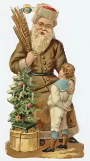 Questions Prints: Father Xmas & Boy