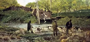 Pitti Prints: FATTORI, Giovanni (1825-1908). The Sheep Jump