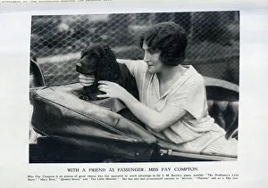 Spaniels Prints: Fay Compton With Dog