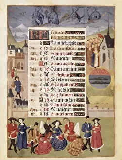 Cond Prints: February. Procession and games. Gothic art. Miniature