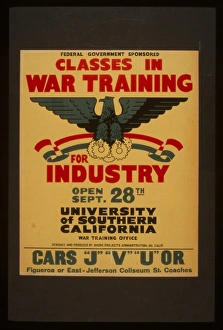 Federal government sponsored classes in war training for ind Federal government sponsored classes in war training for ind