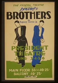 Ashton Prints: The Federal Theatre Div. of WPA presents Brothers by Herbert
