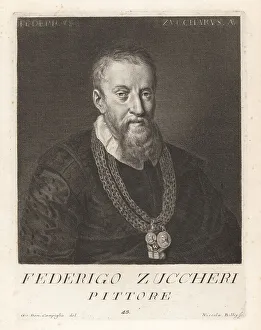 Antwerp Prints: Federico Zuccaro, Italian Mannerist painter, 1542-1609