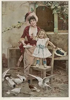 S Eed Prints: Feeding Pigeons / 1891