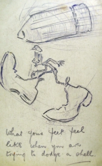 Images Dated 5th May 2009: What your feet feel like when you are trying to dodge a shel