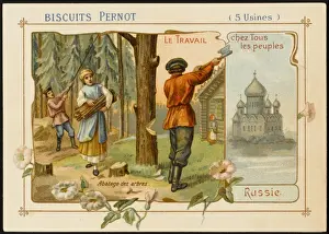 Pernot Prints: Felling Wood, Russia