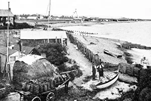 Bognor Prints: Felpham Beach, Bognor Regis early 1900's