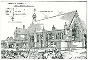 Perspective Collection: Felsted School, Essex, Perspective View