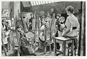 Images Dated 25th January 2021: Female art students at the Royal Academy school