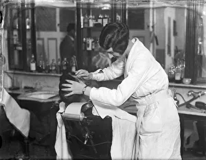 Close Collection: Female Barber Shaving