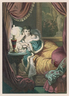 Reading in a White Bed