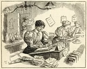 Ledger Collection: Female Clerk in china factory