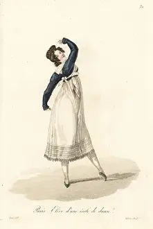 19thcentury Prints: Female dance student, Paris, 19th century