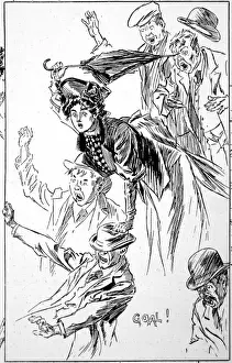 A Female Football Fan, 1908