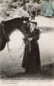 Female French Horse Cab Driver - Madame Decourcelle - Paris