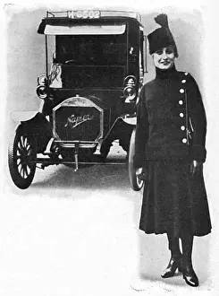 A female hat shop porter, WW1