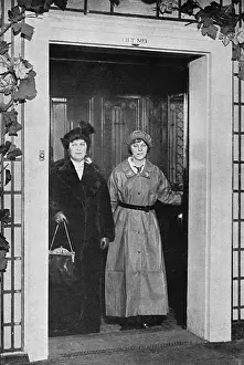 Employed Prints: Female lift attendant at a West End business, WW1
