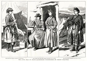 Carlist Collection: Female royalist Spanish troops 1875