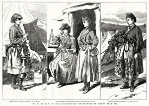 Royalist Gallery: Female royalist Spanish troops 1875