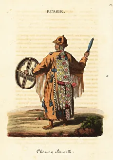 Translator Prints: Female shaman of the Mongolic Buyrats people, 18th century