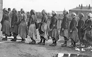 Female surface workers queueing, South Wales