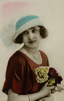 Images Dated 9th January 2012: Female Type with Roses