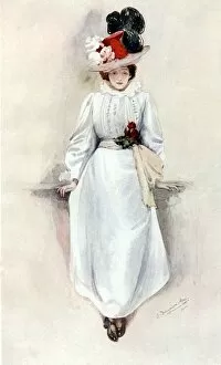Images Dated 15th October 2012: Female / White Dress 1902