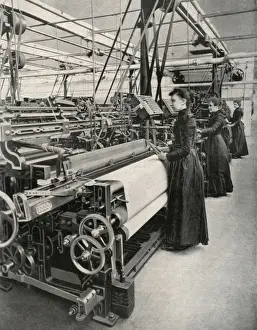 Tending Prints: Female wool weaving operators, Yorkshire