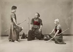 Educator Gallery: Fencing practice, kendo, Japan