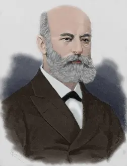Collado Prints: Ferm?=?n de Lasala Collado (1832-1917). Portrait. Colored en
