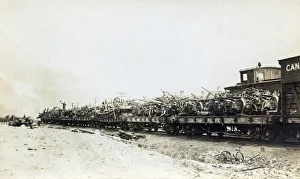 Images Dated 14th August 2020: Fernie, BC, Canada - recycling train and scrap metal