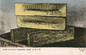 Transvaal Prints: Ferreira gold bars, Johannesburg, Transvaal, South Africa